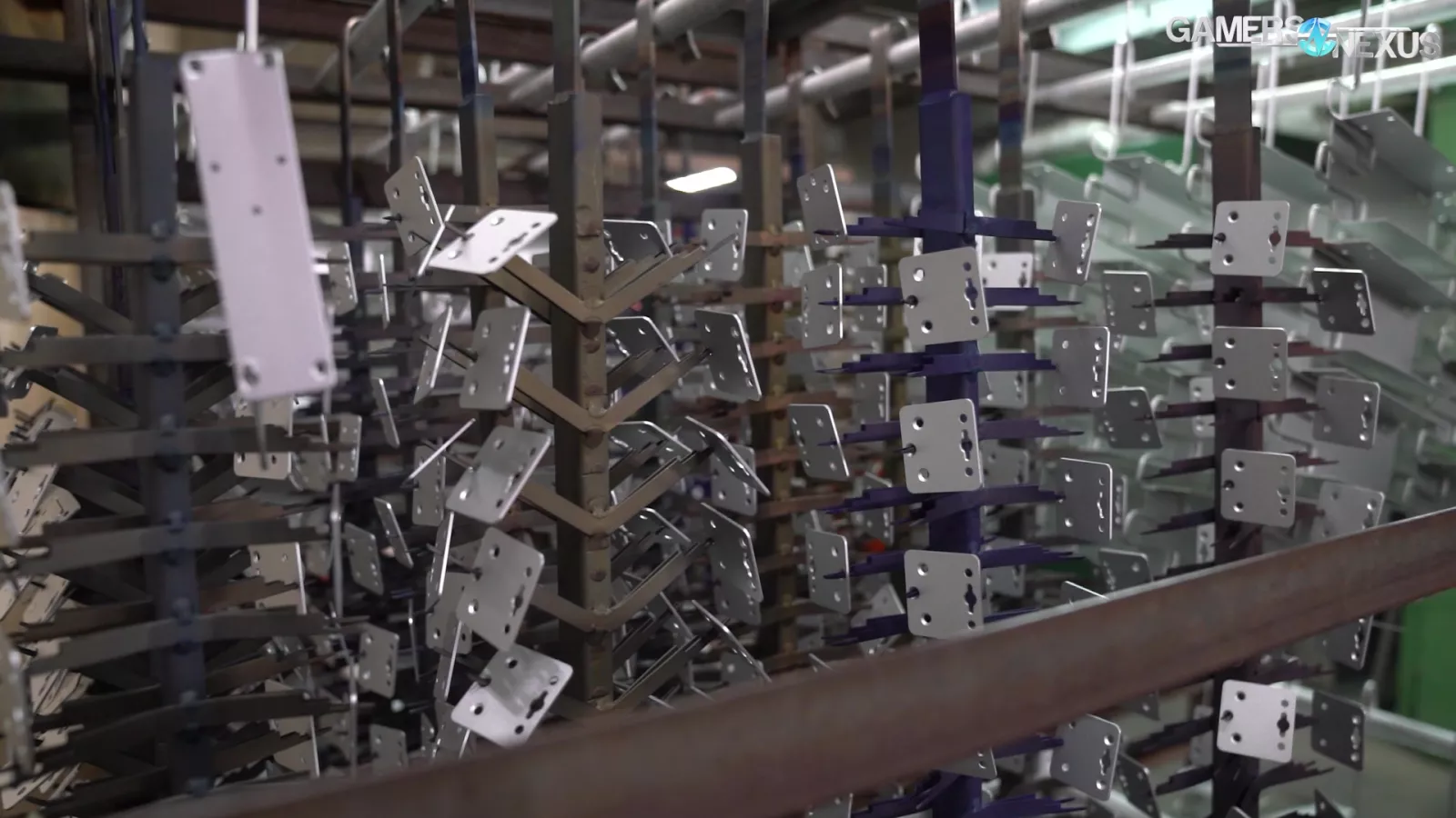 Aluminum Parts on Ti racks